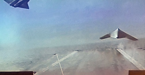 A concept graphic of the future fighter and unmanned aircraft that France is developing with Germany and Spain under the FCAS project.