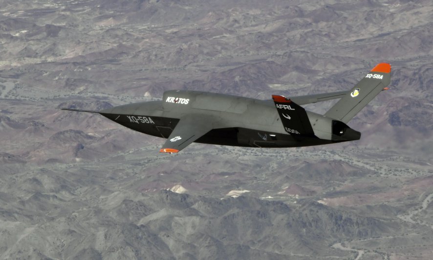 The XQ-58A Valkyrie demonstrator successfully completed a second test flight at the Yuma proving grounds in Arizona on 11 June. The US Air Force Research Laboratory plans to conduct five demonstration flights.  (US Air Force)