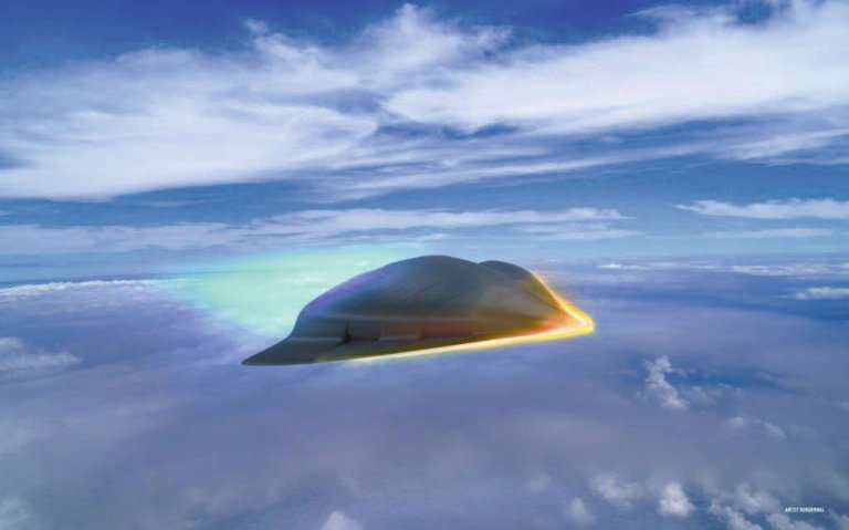 Artist’s rendering of Raytheon Advanced Missile Systems’ winged Tactical Boost Glide hypersonic weapon concept (Raytheon)
