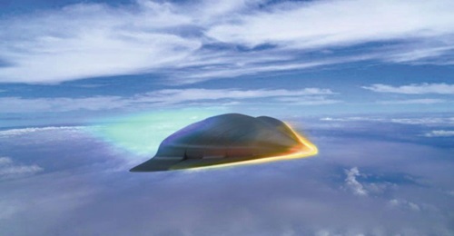 Artist's rendering of Raytheon Advanced Missile Systems' winged Tactical Boost Glide hypersonic weapon concept