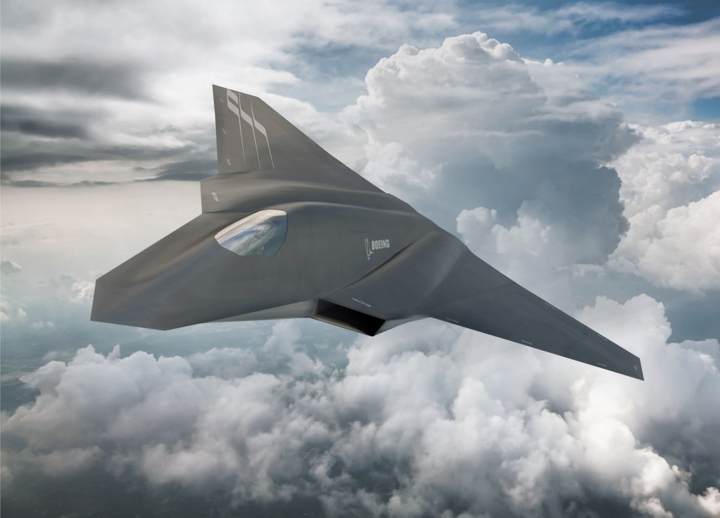 An artist’s illustration of Boeing’s Next Generation Air Dominance (NGAD) aircraft. The US Air Force believes more emphasis on modelling and simulation with NGAD will enable it to faster prototype and experiment with new designs. (Boeing)