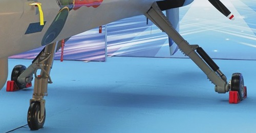 Reinforced landing gear and additional flow measurement probes can be seen on NCSIST's MALE UAS mock-up, indicating a mature design that places emphasis on reliable operation.