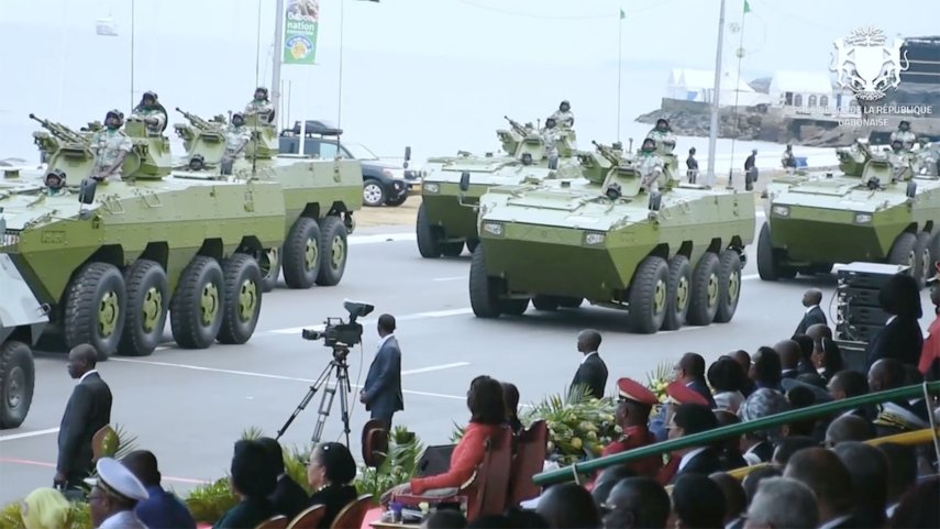 VN1s were seen in Gabon’s annual parade for the first time on 17 August. (Présidence de la République Gabonaise)