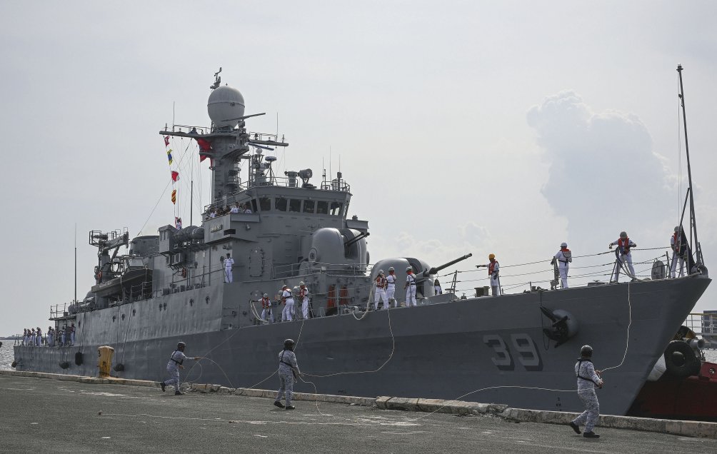 BRP Conrado Yap, seen here in Manila as it docks for a welcoming ceremony. (Ted Aljibe/AFP/Getty Images)