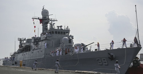 BRP Conrado Yap, seen here in Manila as it docks for a welcoming ceremony.