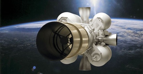 An artist's rendering of an EKV in space after separating from the interceptor's booster. The RKV was to replace EKV on the latest interceptors, but the project was terminated in August 2019.