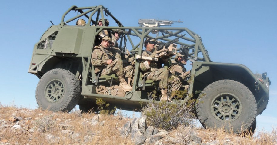 A Flyer ISV is designed to carry a nine-member squad and their equipment. Flyer Defense has partnered with Oshkosh Defense for its US Army ISV bid. (Flyer Defense)