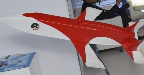 The scale model of the Mobin displayed at MAKS 2019.