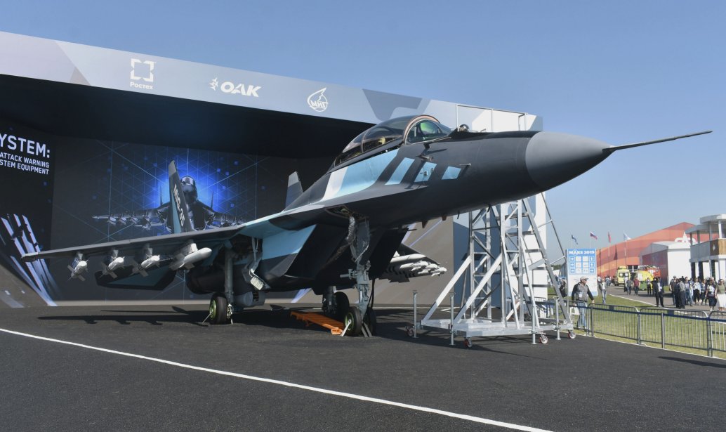 RAC MiG unveiled an export variant of its MiG-35 multirole combat aircraft at MAKS 2019. (Dmitry Fediushko)