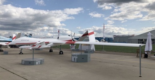 Kronshtadt Group has showcased several unmanned aerial vehicles at MAKS 2019, including a new MALE-class platform seen here.