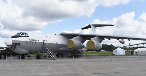 UAC presented its new Ilyushin Il-78M-90A aerial tanker at MAKS 2019.