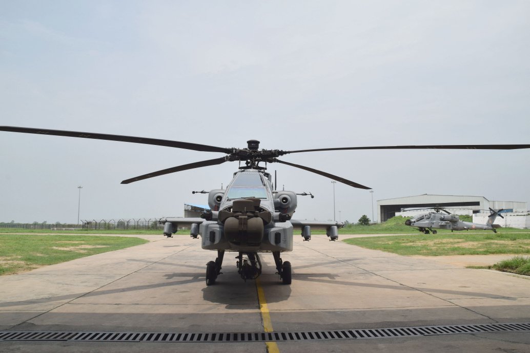 The IAF commissioned its first batch of eight Boeing ‘AH-64E(I)’ Apache Guardian helicopters in a ceremony held at the Pathankot AFS on 3 September. (Boeing)