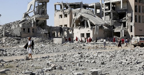 Photographs of the aftermath of the airstrike showed it took place at the compound that Col Maliki identified as the weapons storage facility.