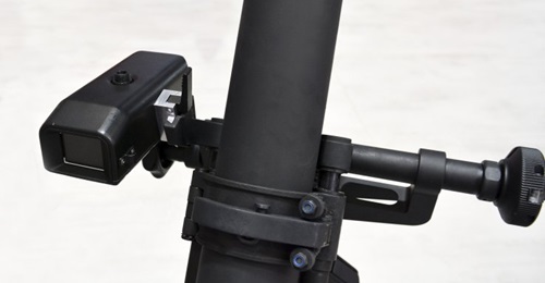 The E-COMPAX mortar aiming system at the DSEI 2019 exhibition.