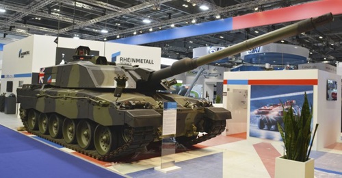 RBSL's proposal for the Challenger 2 Life Extension Programme as shown at DSEI 2019. The upgrade would provide the Challenger 2 with ammunition commonality with NATO tanks for the first time.