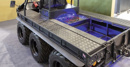Supacat has showcased an optionally manned variant of its All Terrain Mobility Platform.