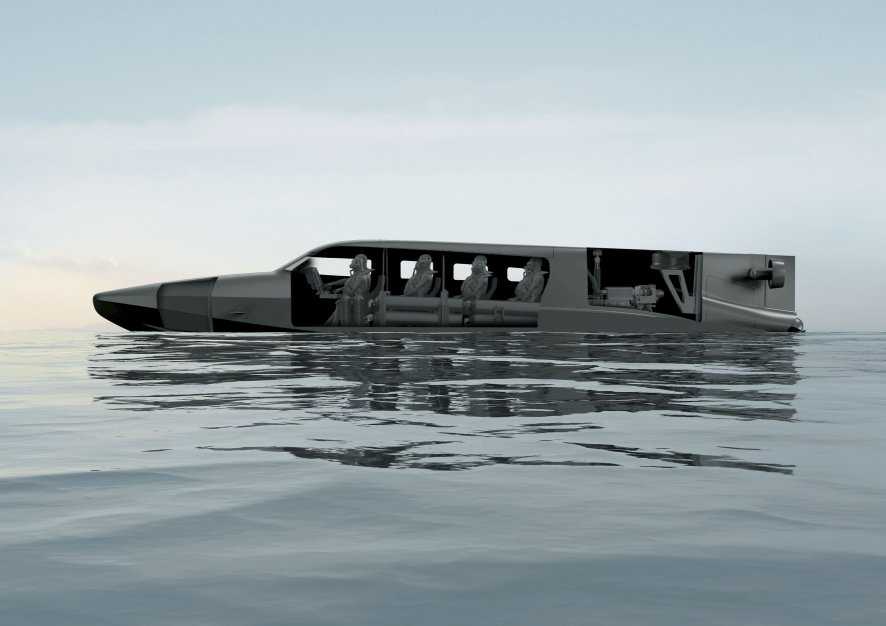 A cutaway depiction of the DDU surfaced. (SubSea)