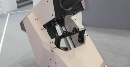 Aselsan's Alkar 81 mm mortar weapon system is turntable-mounted and can be rapidly laid on to the target.