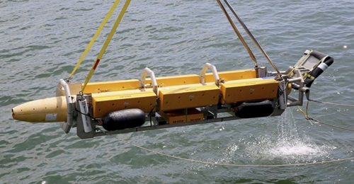 The UUV Knifefish was tested aboard Expeditionary Sea Base USNS 
        
         (T-ESB 4).