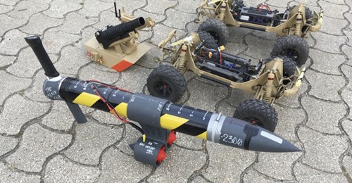 The Portuguese Navy's CEOV has kit including the Blackfin autonomous UUV and a pair of toy remote control cars modified to carry grenade launchers and cameras.