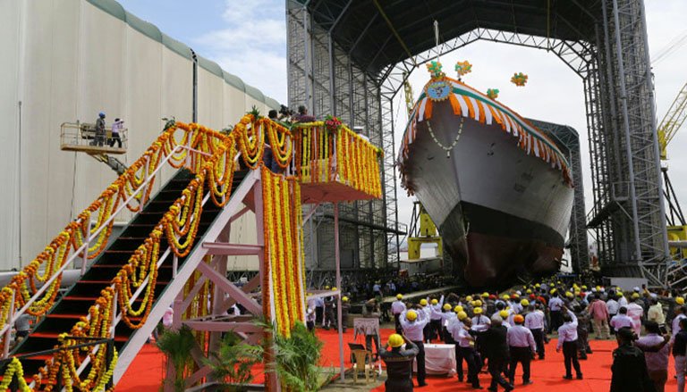 
        MDL launched
        Nilgiri,
        the first of seven Shivalik II (Project 17A)-class frigates on order for the IN, in a ceremony held on 28 September at the shipyard’s facilities in Mumbai.
       (Indian Navy)