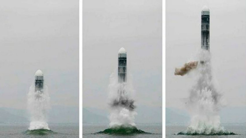 North Korea said the Pukguksong-3 SLBM tested on 2 October was fired in vertical mode from waters off Wonsan Bay and had “no adverse impact” on the security of neighbouring countries. (KCNA)