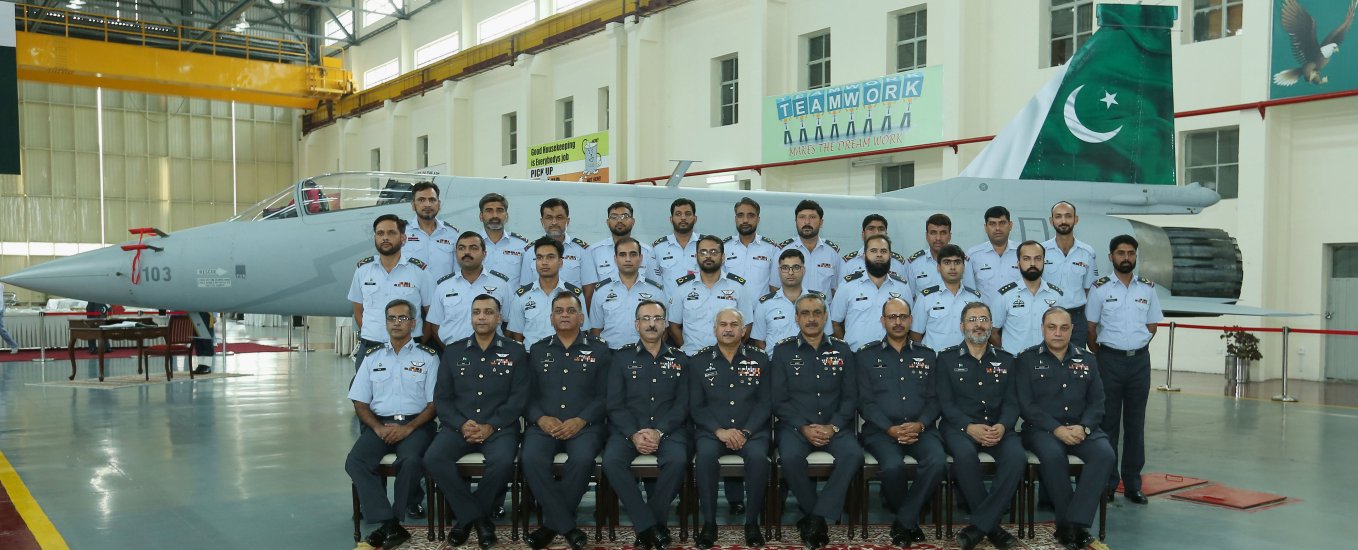 The PAC in Kamra rolled out the first overhauled JF-17 aircraft in a ceremony held on 26 September. (Pakistan Air Force )