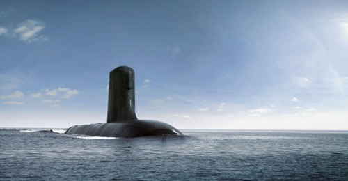 An artist's impression of the Shortfin Barracuda Block 1A submarine design that has been selected to meet Australia's Future Submarine requirement under the Sea 1000 programme.
