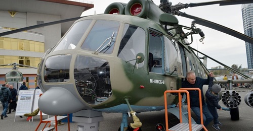 Ukraine's Mi-8MSB-V, a comprehensive upgrading of the original Mi-8/17, as displayed during the 8-11 October Arms and Security expo in Kiev.