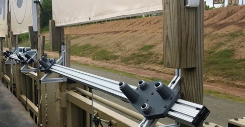 A Meggitt LOMAH bar mounted beneath a target.