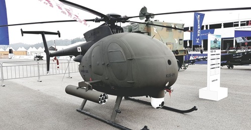Although displayed at ADEX 2019, the KUS-VH is now waiting on a RoKA decision as to whether the unmanned MD 500 will be rolled out operationally.