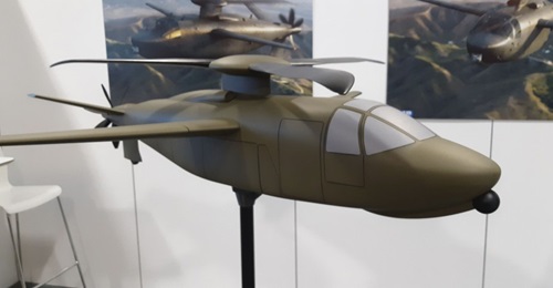 Karem Aircraft's AR-40 helicopter features a tail rotor that can swivel to a 90° position in hover to provide anti-torque.