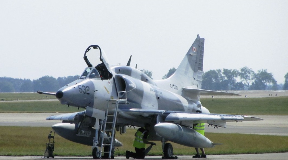 A Top Aces Douglas A-4 Skyhawk: one of several companies and aircraft types that will participate in the USAF's Combat Air Force training contract awarded on 18 October.