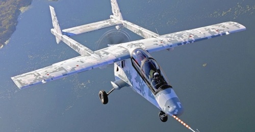 Prototype AHRLAC multisensor surveillance aircraft.