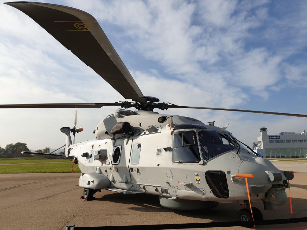 The BAAINBw received the German Navy’s first NH90 Sea Lion helicopter from Airbus Helicopters in Donauwörth, southern Germany, on 24 October. (IHS Markit/Nicholas Fiorenza)