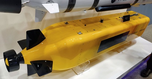 Hanwha's ASWUUV development was revealed at MADEX 2019 in Busan.