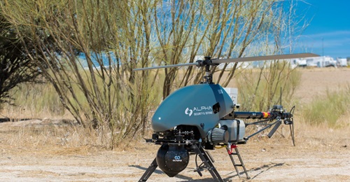Alpha Security and Defense wants to sell its Alpha 800 single-rotor UAV to the US market.