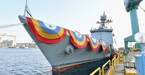 HHI launched Daegu (FFX-II)-class frigate 
        
         in a ceremony held on 11 November at the company's facilities in Ulsan.