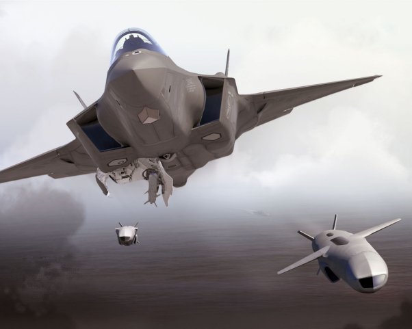 Computer-generated imagery showing an F-35 releasing JSMs. Kongsberg announced on 12 November that it had been awarded a follow-on contract to provide an undisclosed number of these missiles for Japan’s F-35 fighters. (Kongsberg)