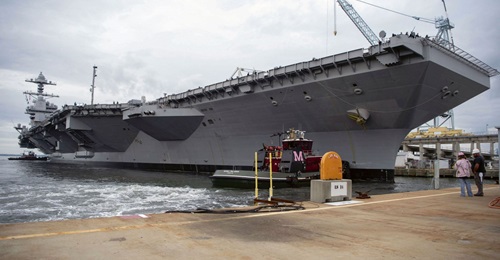 Aircraft carrier USS 
        
         got underway October 25.