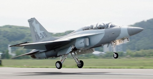 The KAI FA-50 is one of eight candidate airframes to replace the RMAF's fleet of BAE Systems Hawk, MiG-29, and Aermacchi MB339 platforms.