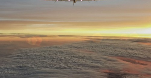 Concept art for the Skydweller Aero solar-powered HALE UAV.