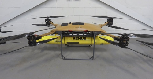 The Malloy Aeronautics T150 quadcopter was used to deliver the REMUS 100 to its operating area during AAF 2.0.