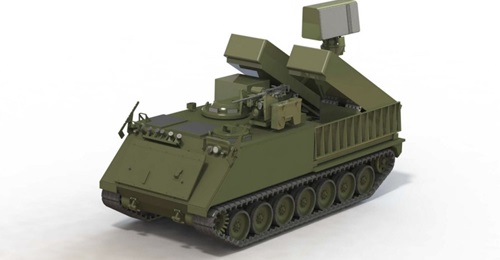 Computer-generated image illustrating the concept of the Mobile Ground Based Air Defence for the Norwegian Army