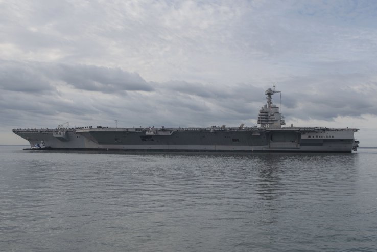 US Navy leadership now says more land-based prototypes should have been built for the aircraft carrier USS
Gerald R. Ford
(CVN 78).
(US Navy)