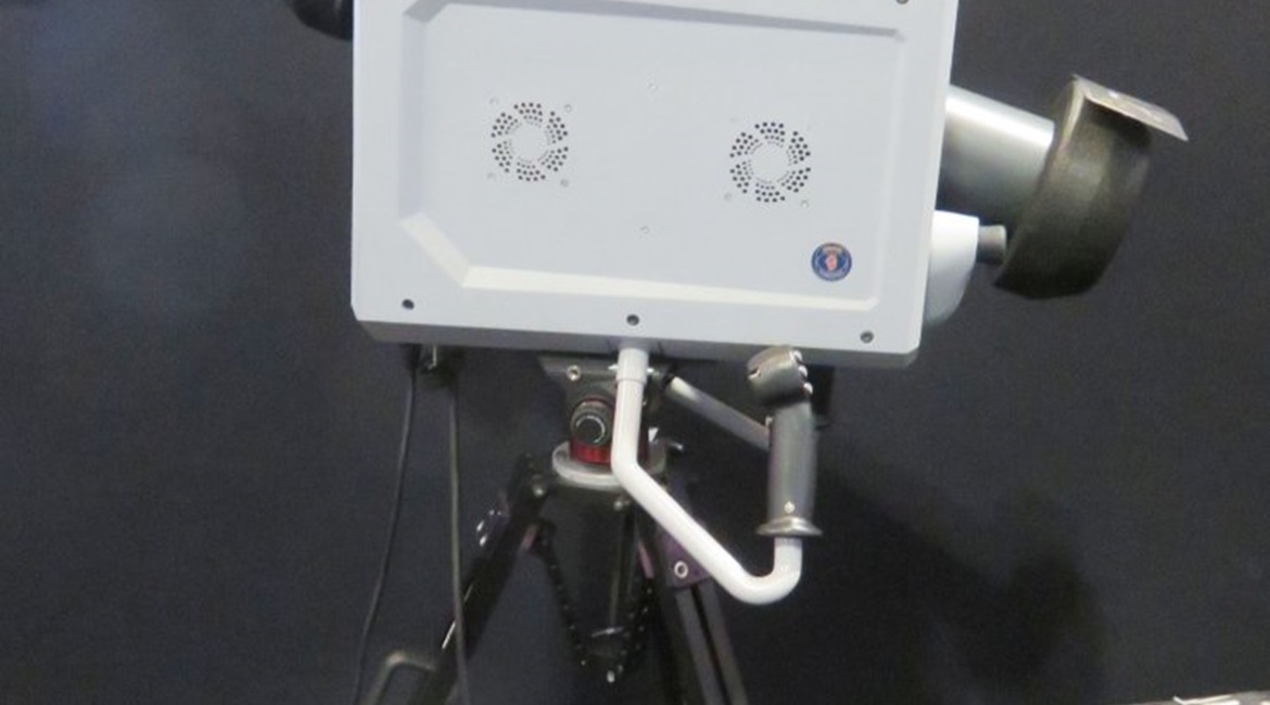 Saab's TESS Spike LR NLOS ATGW with a prototype emulated weapon sight into which is injected the virtual environment to enable the operator to steer the virtual missile.