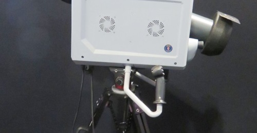 Saab's TESS Spike LR NLOS ATGW with a prototype emulated weapon sight into which is injected the virtual environment to enable the operator to steer the virtual missile.