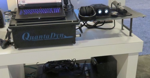 Quantadyn's new QFires PT-150, which will provide the portable element of the UK's JFST programme, displayed at I/ITSEC 2019.