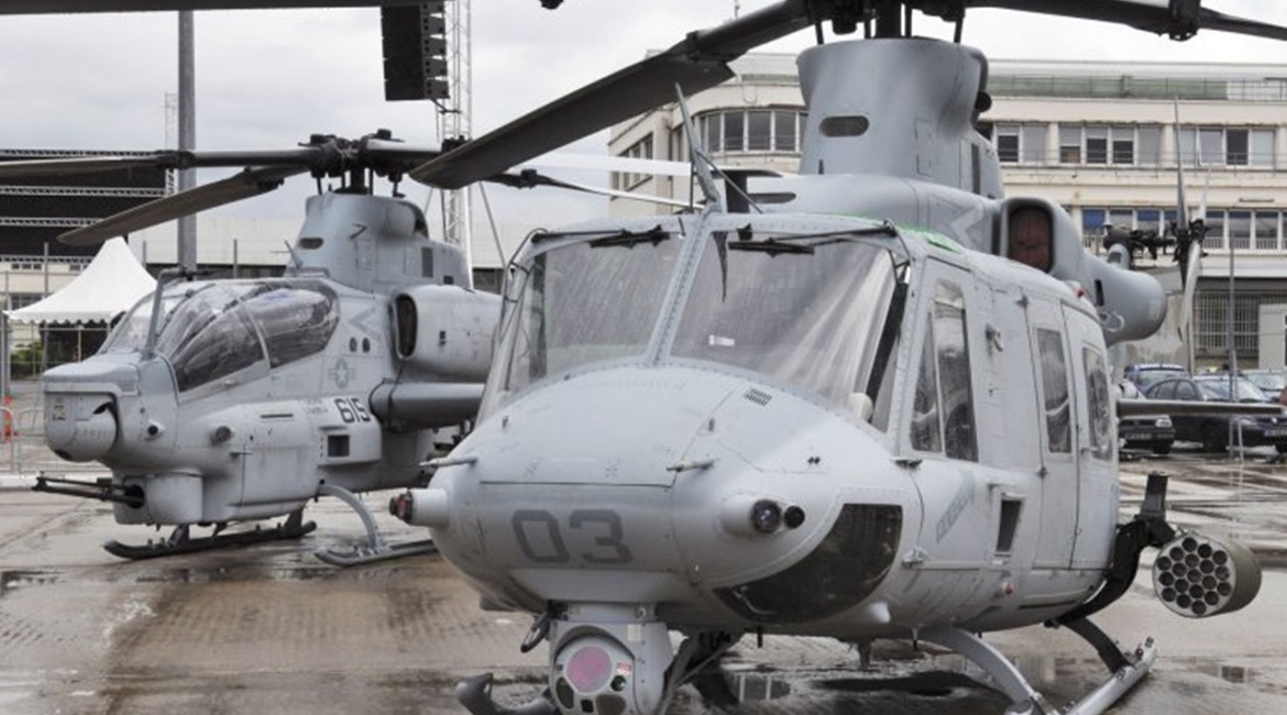 Seen here in US Marine Corps service, the UH-1Y (foreground) and AH-1Z (background) will now be fielded by the Czech Republic also.