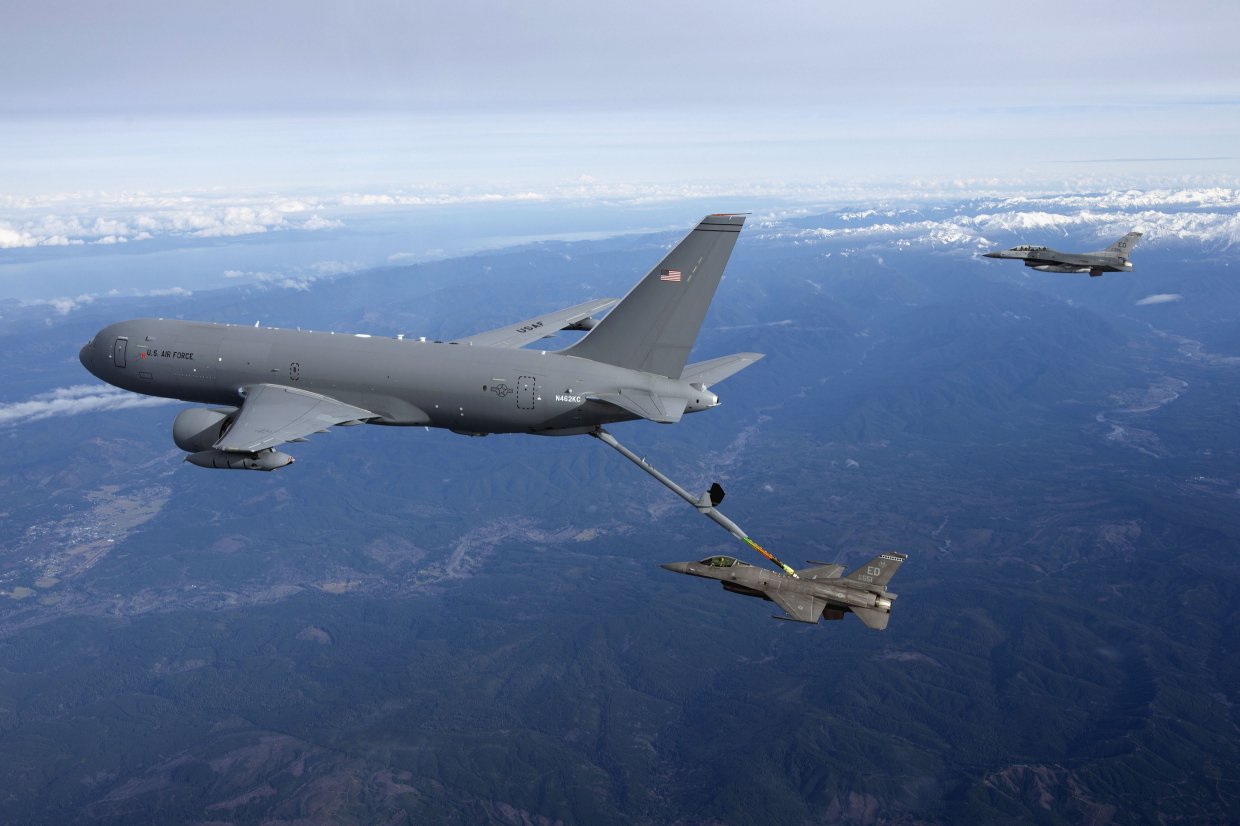All future KC-46A deliveries to the US Air Force will have the modified cargo locks. The original locking mechanisms, which have a rotating feature that locks them into place, were becoming slightly unrotated during flight without user input. (US Air Force)